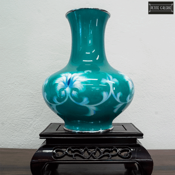 Cloisonne Green vase