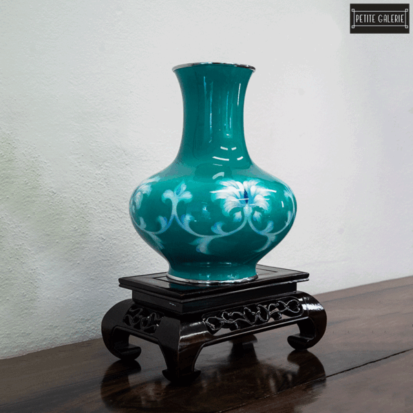 Cloisonne Green vase