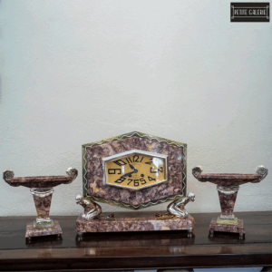 Marble Clock & Carniture