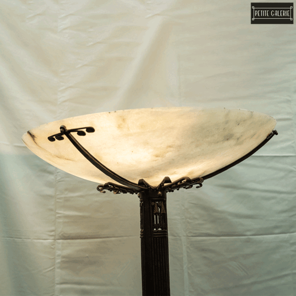 IRON & ALABASTER LAMP - Image 3
