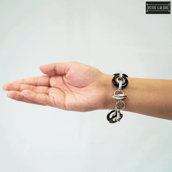 ONYX & SILVER BRACELET - Image 4