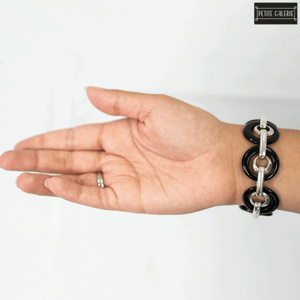 ONYX & SILVER BRACELET - Image 3